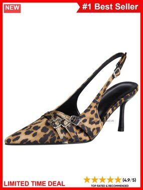 Slingback Stiletto Heels Pointed Toe Slip On Pumps Patent Leather Dress Shoes
